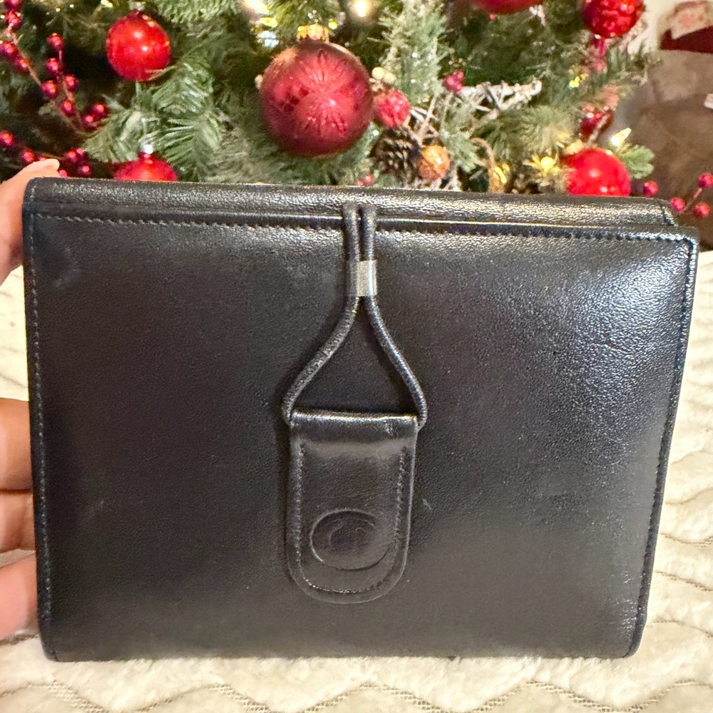 Dior Christian Dior Black Leather bifold